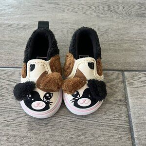 Vans Asher V Infant Toddler Shoes Sneakers Slip On Calico Cat Size 2 (255)